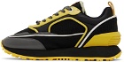 Balmain Black & Yellow Racer Sneakers