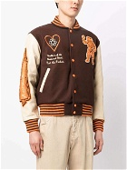 BILLIONAIRE BOYS CLUB - Leather Sleeve Varsity Jacket