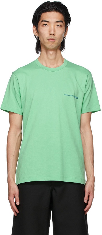 Photo: Comme des Garçons Shirt Green Logo T-Shirt