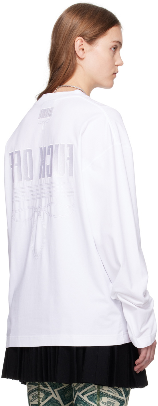 VTMNTS White Embroidered Long Sleeve T-Shirt
