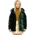 Moncler Green Velvet Butor Down Jacket