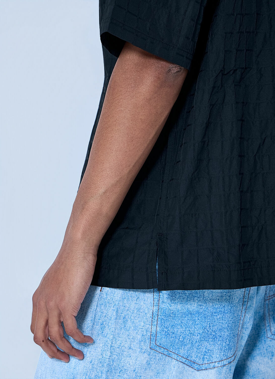 Metalwood Textured Cotton Overshirt