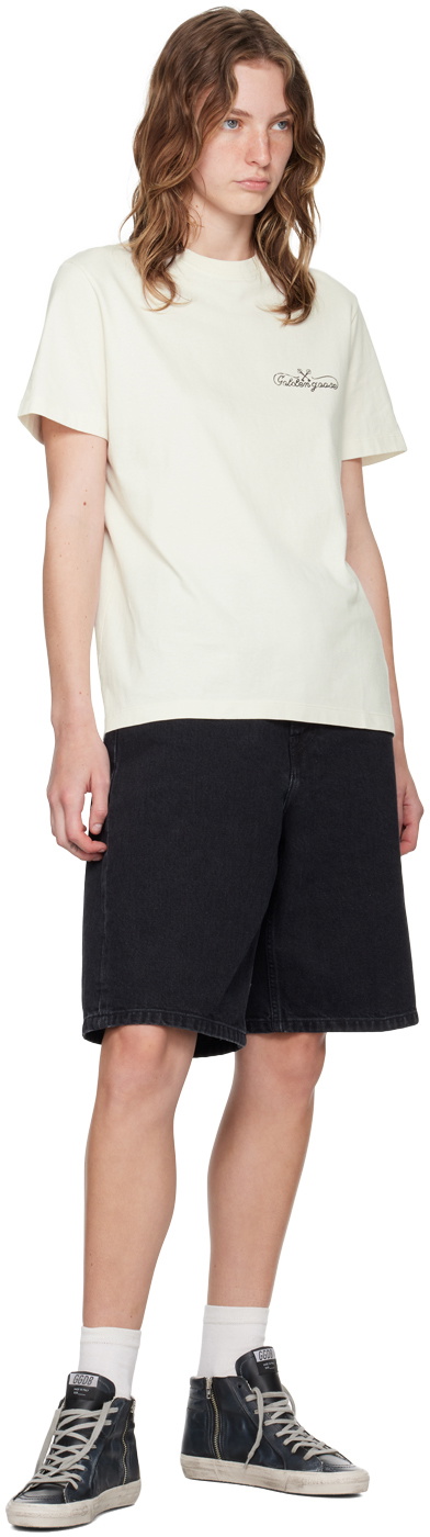 Golden Goose Off-White Printed Logo T-Shirt