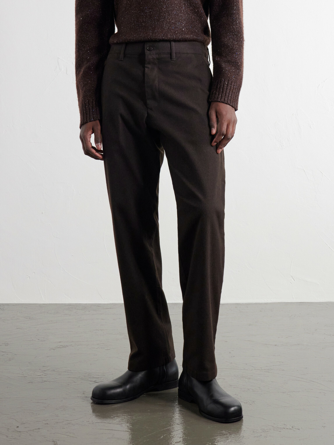 NN07 - Aden Straight-Leg Grain de Poudre Trousers - Brown