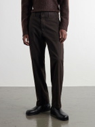 NN07 - Aden Straight-Leg Grain de Poudre Trousers - Brown