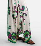 Poupette St Barth Sol floral satin kaftan