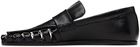 Jil Sander Black D-Ring Loafers