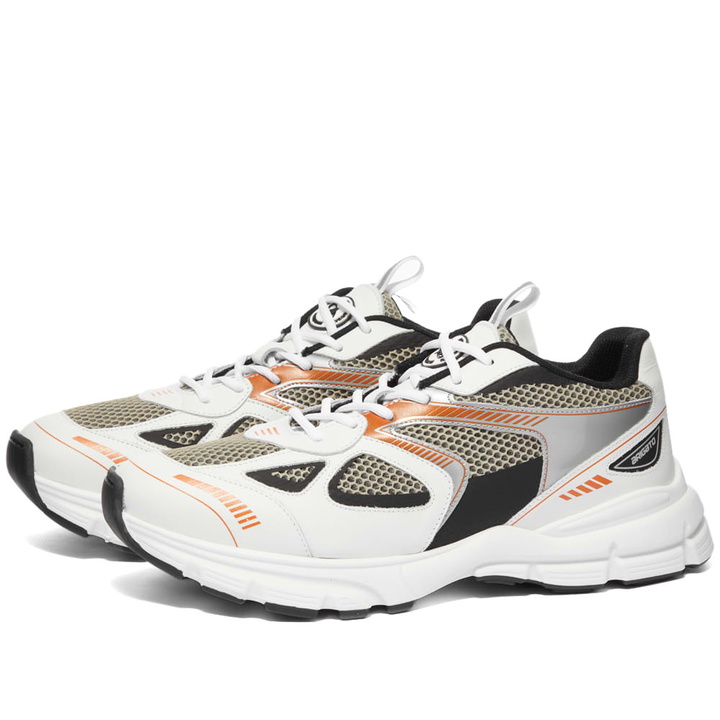 Photo: Axel Arigato Men's Marathon Sneakers in White/Black/Orange