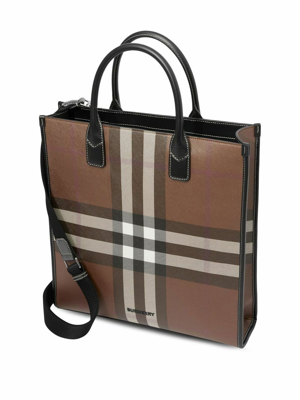 Burberry Men's Exaggerated Check Duffel Bag