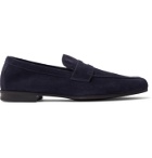 John Lobb - Thorne Suede Penny Loafers - Blue