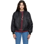 ANINE BING Black Leon Bomber Jacket