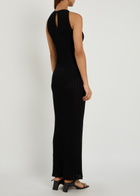 Giuliva Heritage Lola Open-knit Cotton Maxi Dress Black