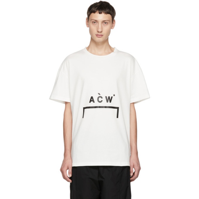 Photo: A-Cold-Wall* White Bracket Logo T-Shirt