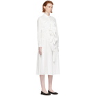 Chika Kisada White Gathered Shirt Dress