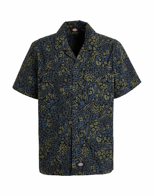 Photo: Dickies Short Sleeve Saltville Shirt Hrtg Pnt Mens Shirt in Black