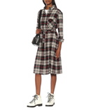Woolrich - Checked wool-blend shirtdress