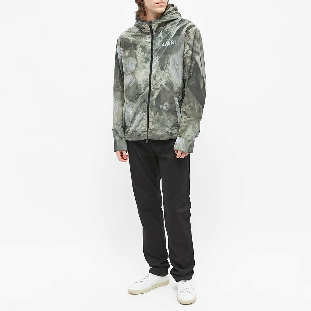 AMIRI Men's Hooded Logo Windbreaker in Black Multi Amiri