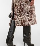 Alexandre Vauthier - Leopard-print velvet trench coat