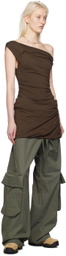 OPEN YY SSENSE Exclusive Brown Minidress