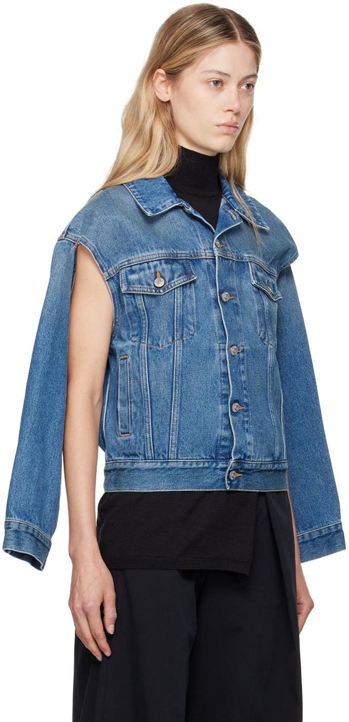 アウターその他 MM6 MAISON MARGIELA Cut-out denim jacket Blue MM6 Maison Margiela Blue Cutout Denim Jacket MM6 Maison Margiela