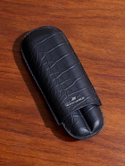 George Cleverley - Croc-Embossed Leather Cigar Holder - Black