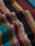 Paul Smith - Fringed Striped Wool and Cashmere-Blend Scarf