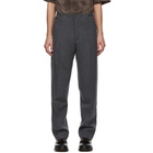 Tanaka Grey Wool Unfinished Dad Trousers