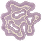 Mush Studios SSENSE Exclusive Purple & White Small Valley Rug