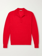 Auralee - Alpaca-Blend Polo Sweater - Red