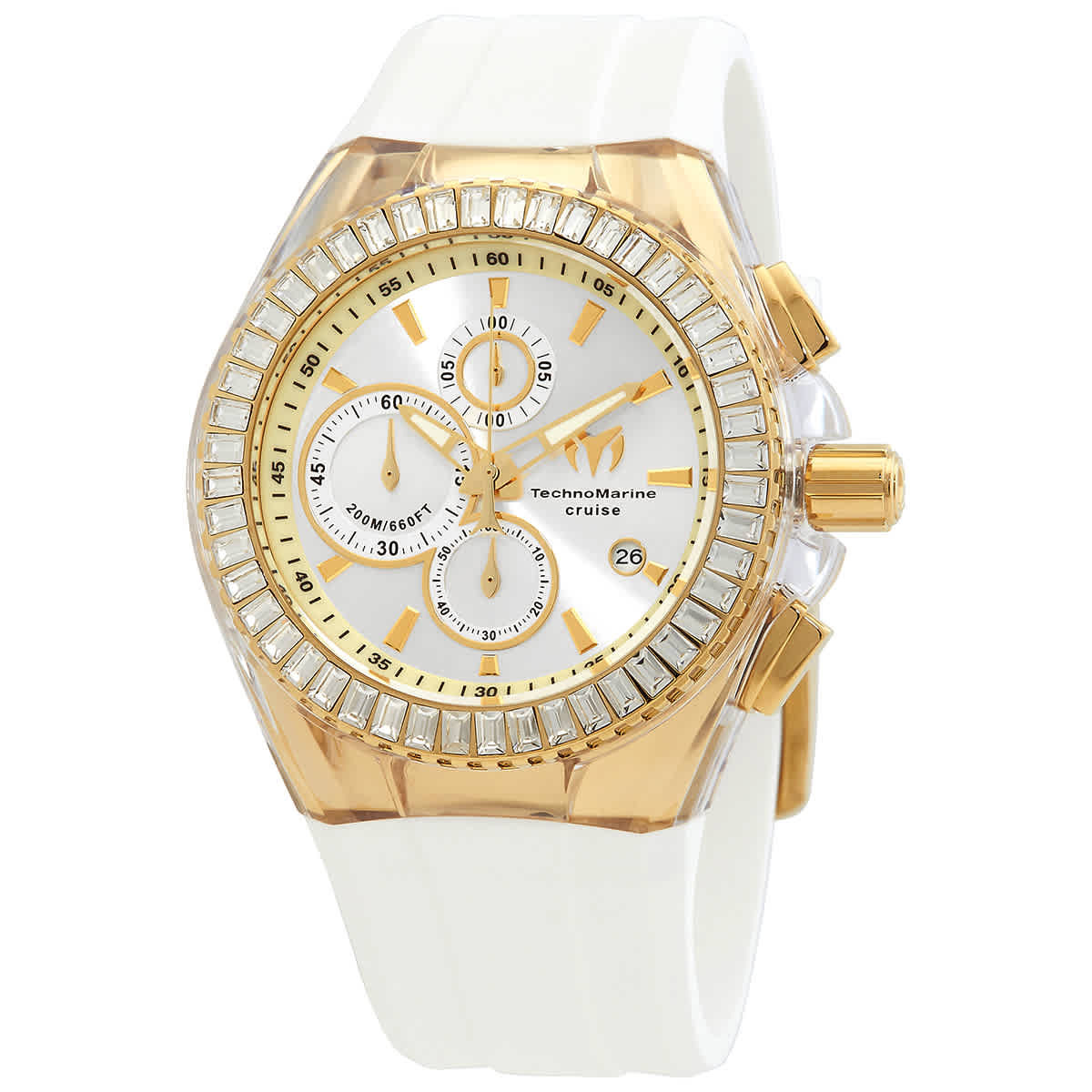 Technomarine Cruise Chronograph Quartz Crystal Silver Dial Mens Watch TM-121154