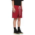 Essentials Red Logo Shorts