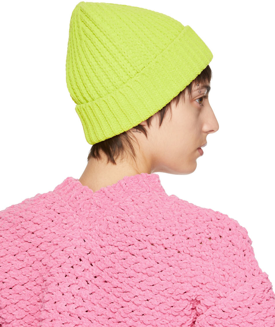 Bottega Veneta Yellow Chenille Beanie