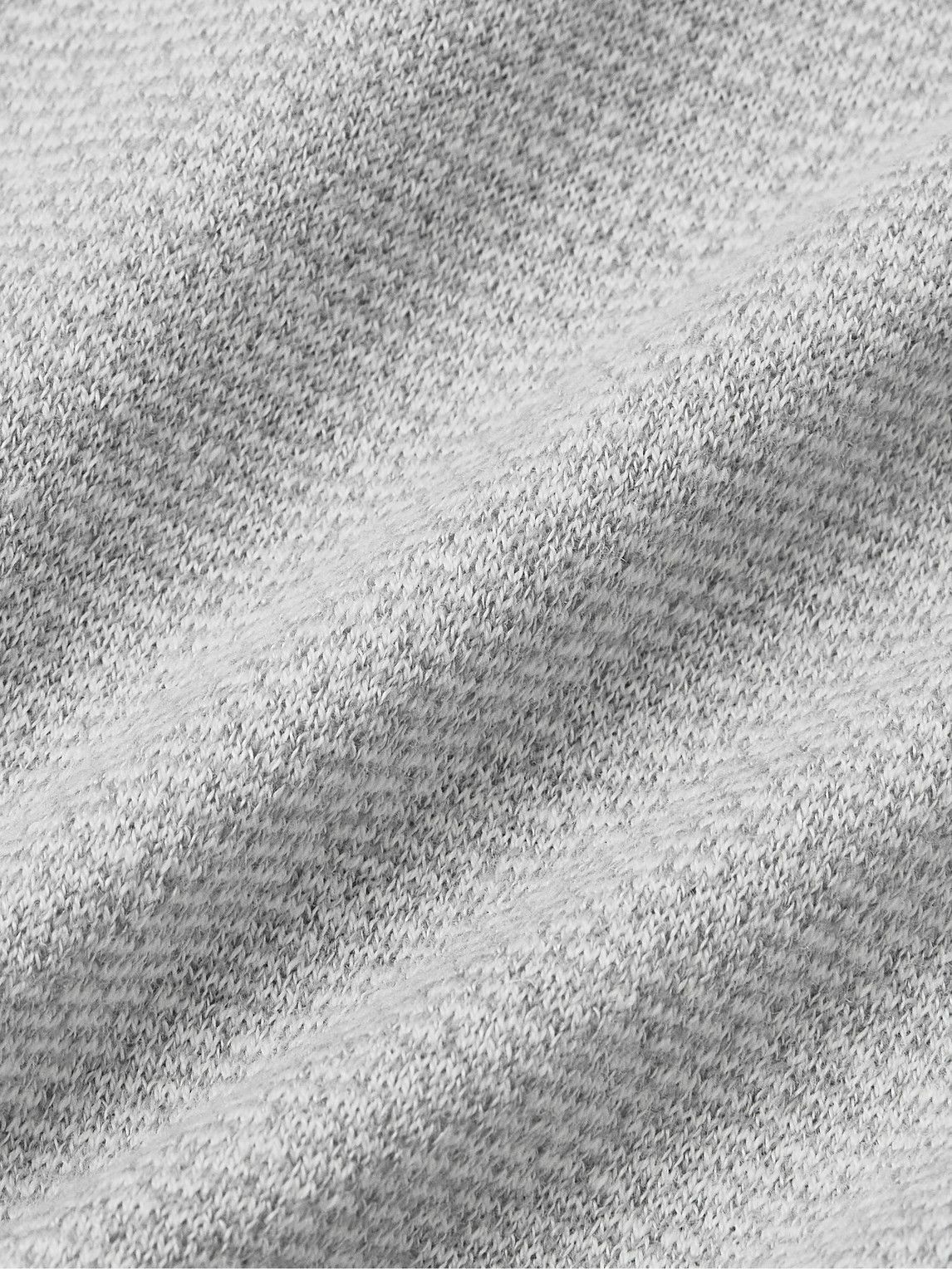 Peter Millar - Ashland Birdseye Merino Wool, Linen and Cotton-Blend Half-Zip Sweater - Gray