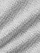 Peter Millar - Ashland Birdseye Merino Wool, Linen and Cotton-Blend Half-Zip Sweater - Gray