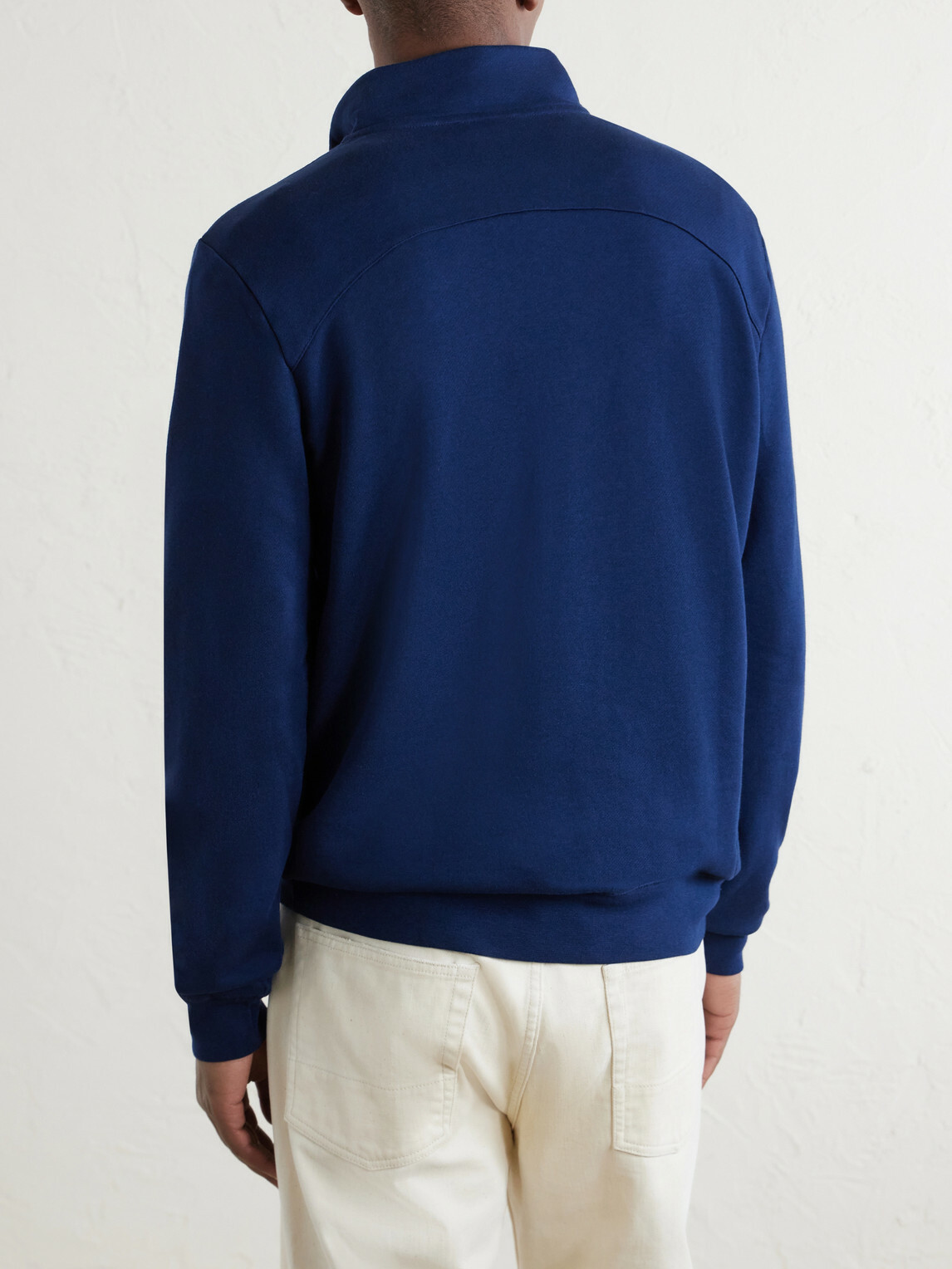 Derek Rose - Quinn Cotton and Modal-Blend Jersey Half-Zip Sweatshirt - Blue