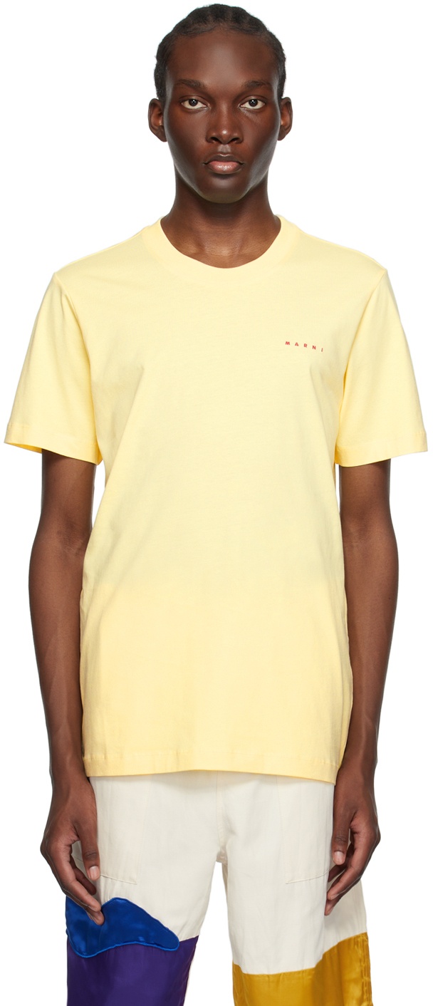 Marni Yellow Embroidered T-Shirt Marni