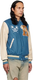 Rhude Blue Varsity Jacket