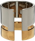 Alexander McQueen Silver & Gold Cutout Ring