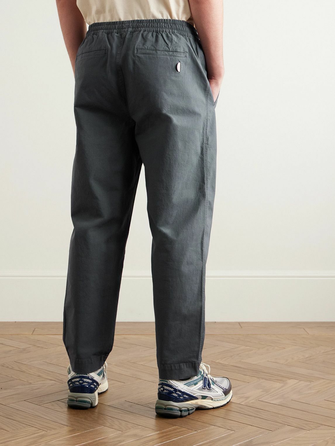 Folk - Assembly Tapered Cotton-Blend Ripstop Trousers - Gray