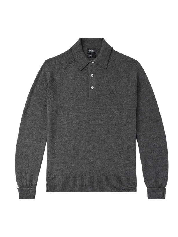 Photo: Drake's - Wool Polo Shirt - Gray