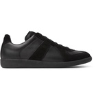 Maison Margiela - Replica Leather and Suede Sneakers - Men - Black