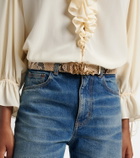 Chloé Chloé Iconic snake-effect leather belt