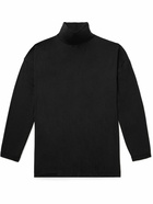 Kaptain Sunshine - Throwing Fits Merino Wool Turtleneck Sweater - Black