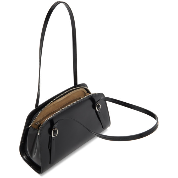 BY FAR Black Patent Lora Bag