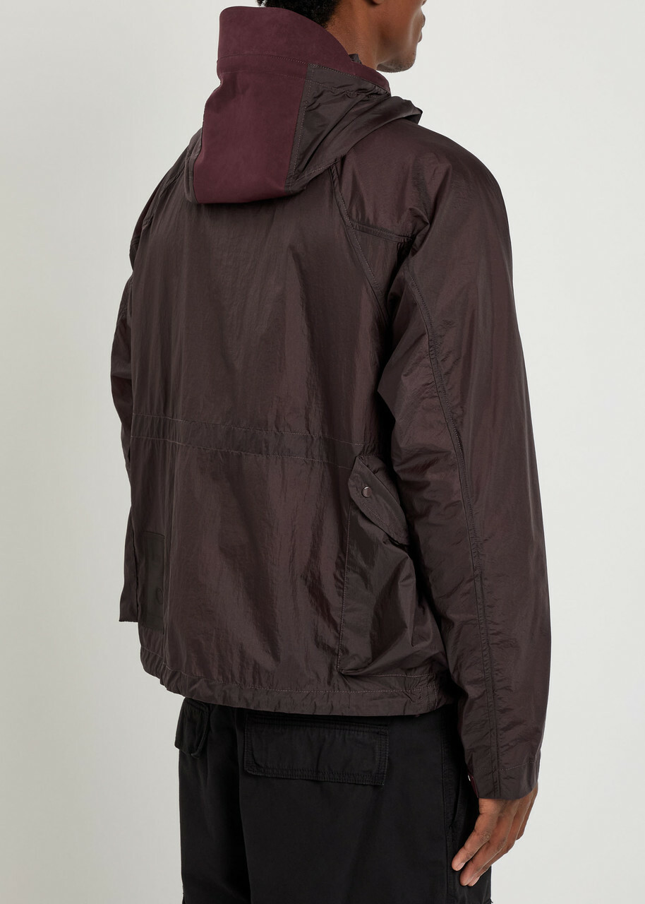 Ten C Skye Panelled Shell Jacket Dark Brown