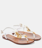 Dolce&Gabbana Embellished leather thong sandals
