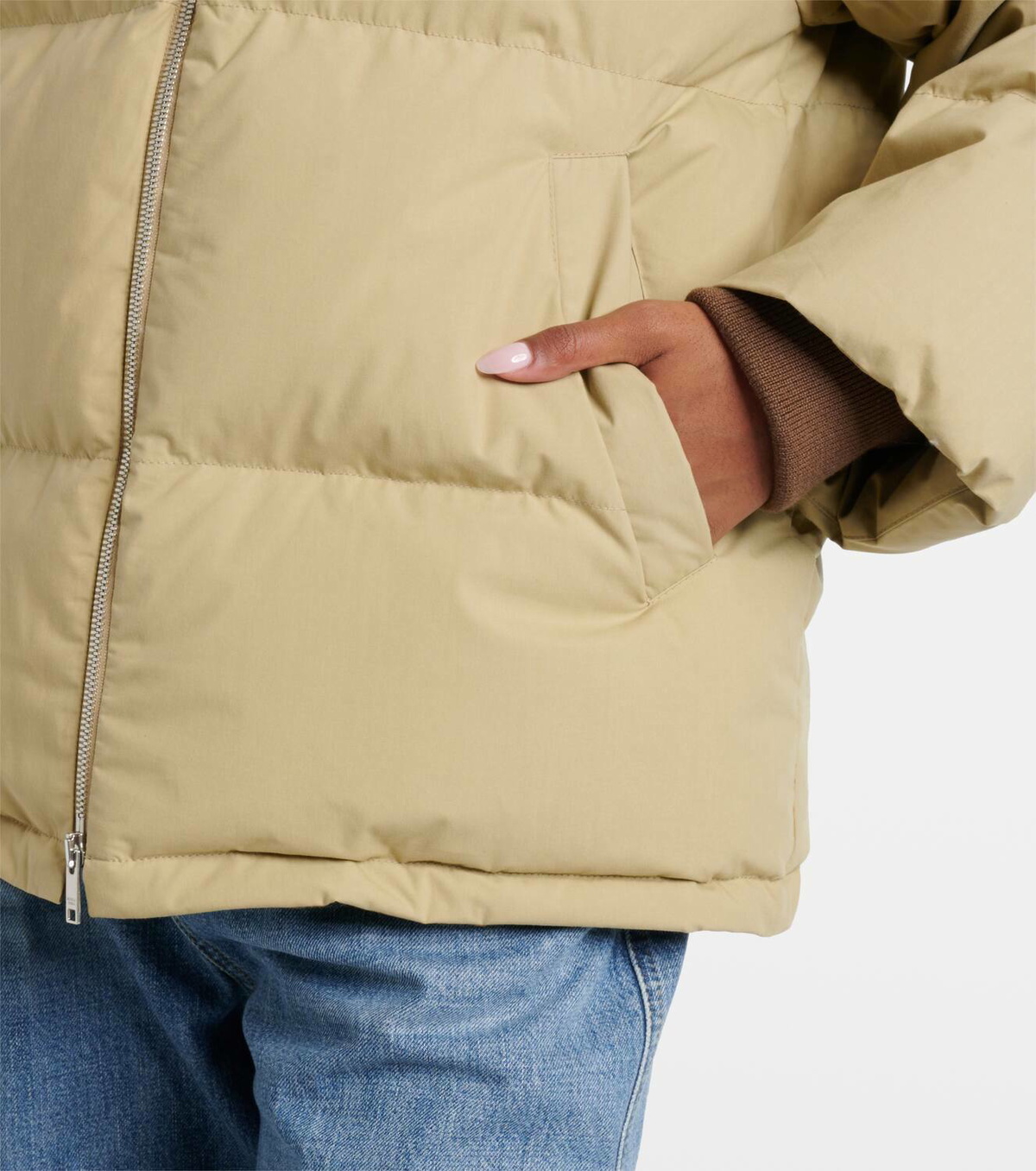 Bottega Veneta Intrecciato leather-trimmed down jacket