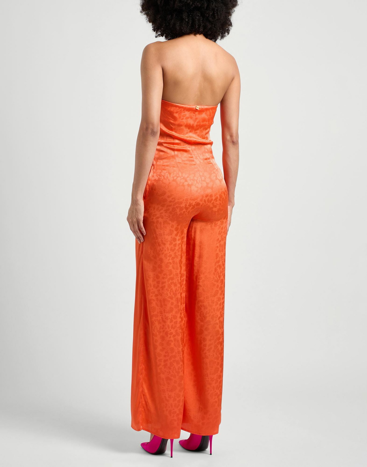 Manila Grace Womens Jumpsuit in Orange
