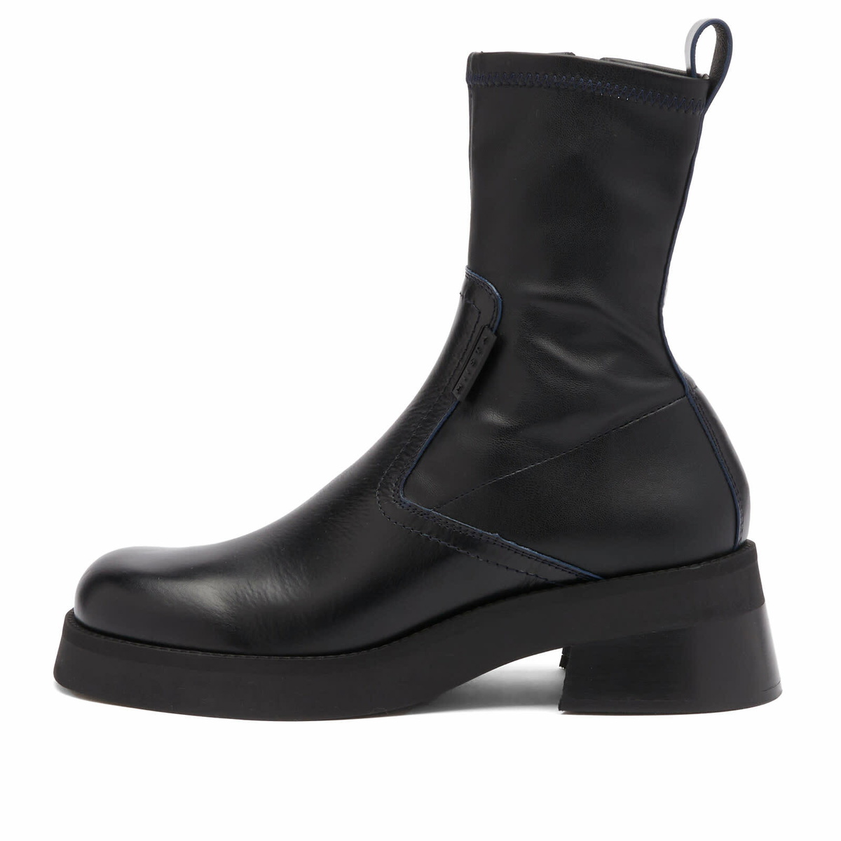 MIISTA Women's Oliana Ankle Boots in Black Blue