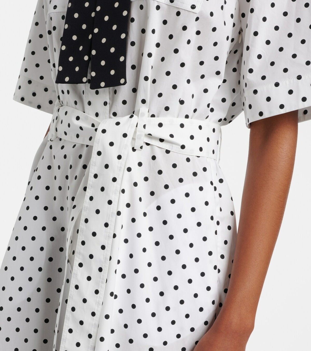 Valentino Polka-dot cotton poplin midi dress